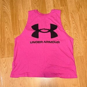 Under Armour Fuchsia Tank with Black Logo